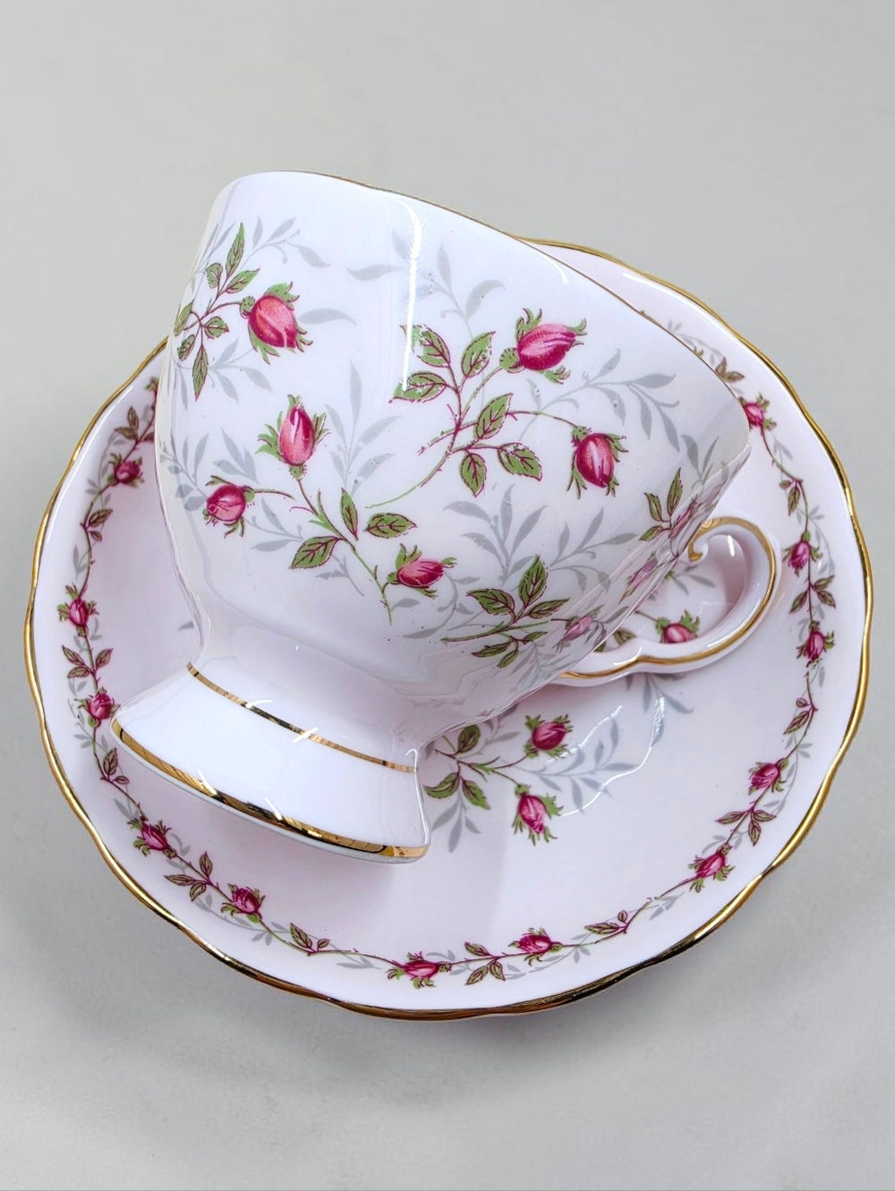 Royal Tuscan Charmaine Pattern Footed Cup and Saucer Set England Shabby Chic